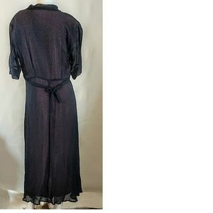 Nostalgia Dresses - Black Dress w/ Pink Slip Tie Back 1980's Goth Boho Nostalgia Dresses - Black Dress w/ Pink Slip Tie Back 1980's Goth Boho